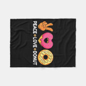 Couverture Polaire Peace Love Donut - Doughnut Lover's For Men Women  (Devant (Horizontal))