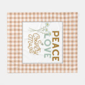Couverture Polaire Peace Love et Country Music (Devant (Horizontal))