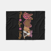 Couverture Polaire Peace Love Français Bulldog Funny Chien Chien Chie (Devant (Horizontal))