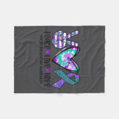 Couverture Polaire Peace Love Hope Suicide Prevention Awareness Tie-d (Devant (Horizontal))