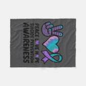 Couverture Polaire Peace Love Hope Suicide Prevention Tie Dye Awarene (Devant (Horizontal))