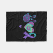 Couverture Polaire Peace Love Hope Suicide Prevention Tie Dye Awarene (Devant (Horizontal))