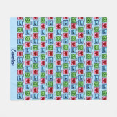 Couverture Polaire Peace Love Natation Custom Swim Team (Devant (Horizontal))