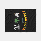 Couverture Polaire Peace Love Picken Pot Pi Day (Devant (Horizontal))