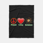 Couverture Polaire Peace Love Science (Devant)