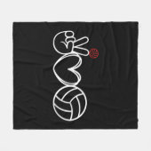 Couverture Polaire Peace Love Volleyball Player Graphic  (Devant (Horizontal))
