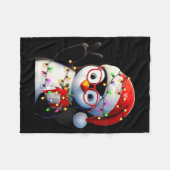 Couverture Polaire Peace Sign Hand Penguin Santa Christmas Penguin Pa (Devant (Horizontal))