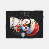 Couverture Polaire Peace Sign Hand Penguin Santa Christmas Penguin Pa (Devant (Horizontal))