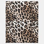 Couverture Polaire Peach Black Cream Leopard (Devant)
