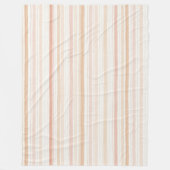 Couverture Polaire Peach Blush Cream Stripes (Devant)