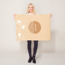 'Peach Horizons' | Plaid Bébé avec Nom Personnalis