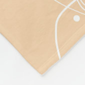 Couverture Polaire 'Peach Horizons' | Plaid Bébé avec Nom Personnalis (Coin)