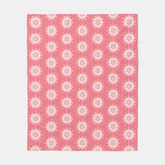 Couverture Polaire Peach Mandala (Devant)