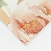 Couverture Polaire Peach Mint Roses Floral Stripes Birthday (Coin)