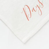 Couverture Polaire Peachy Coral Rose Wreath mensuel Baby Milestone (Coin)