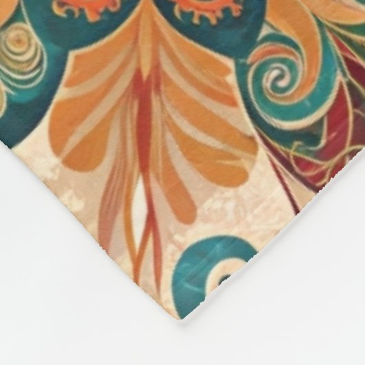 Couverture Polaire Peacock Art Morris Style (Coin)