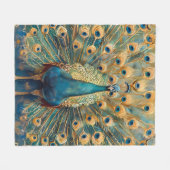 Couverture Polaire Peacock Art Nouveau (Devant (Horizontal))
