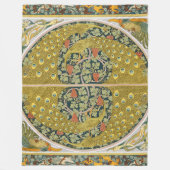 Couverture Polaire Peacock Art Nouveau Style rond design complexe (Devant)