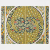 Couverture Polaire Peacock Art Nouveau Style rond design complexe (Devant (Horizontal))