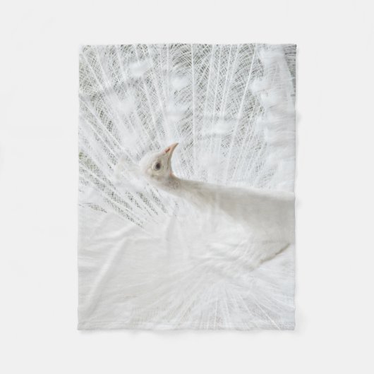 Couverture Polaire Peacock blanc belles plumes (Devant)