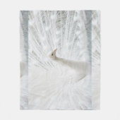 Couverture Polaire Peacock blanc belles plumes (Devant)