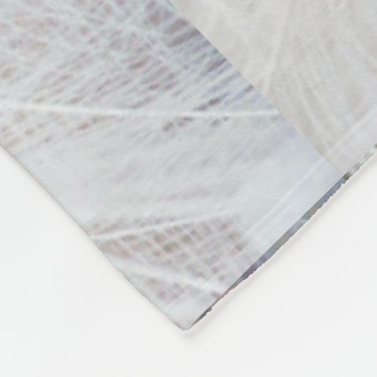 Couverture Polaire Peacock blanc belles plumes (Coin)