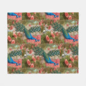 Couverture Polaire Peacock en Apricot Jardin Rose (Devant (Horizontal))