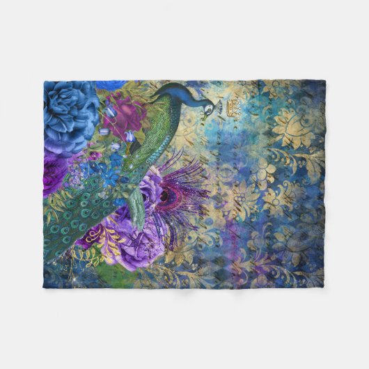 Couverture Polaire Peacock Fleece Blanket Belle conception (Devant (Horizontal))