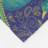 Couverture Polaire Peacock Paisley Pattern Blue (Coin)