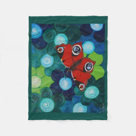 Couverture Polaire Peacock Papillon peint (Devant)