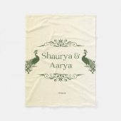 Couverture Polaire #Peacock'sILoveZazzleShaurya&AaryaFleeceBlanket (Devant)