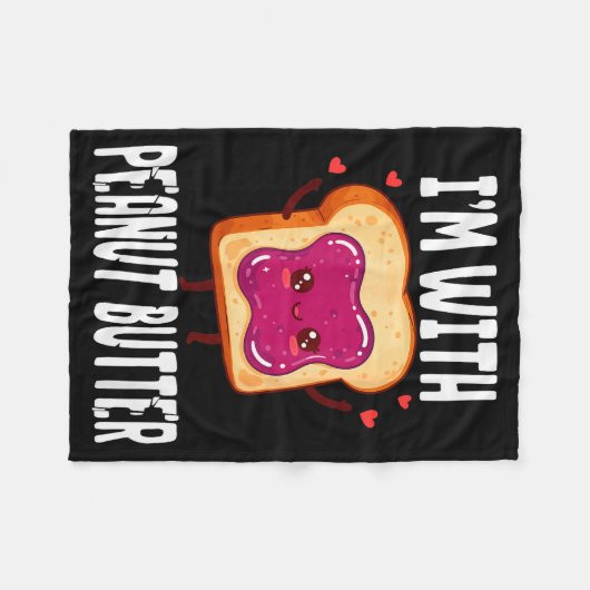 Couverture Polaire Peanut Butter Jelly Matching Couples Halloween Fun (Devant (Horizontal))