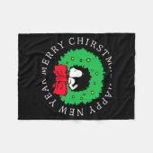 Couverture Polaire Peanuts Christmas Wreath  (Devant (Horizontal))