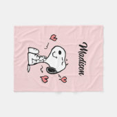 Couverture Polaire Peanuts | Cœurs de Snoopy (Devant (Horizontal))