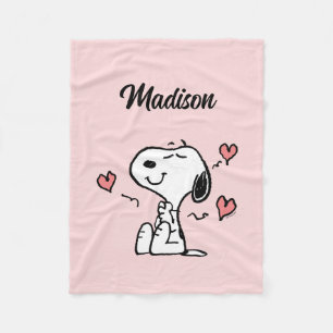 Couverture Polaire Peanuts Cœurs de Snoopy