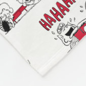 Couverture Polaire PEANUTS | Motif rouge et noir (Coin)