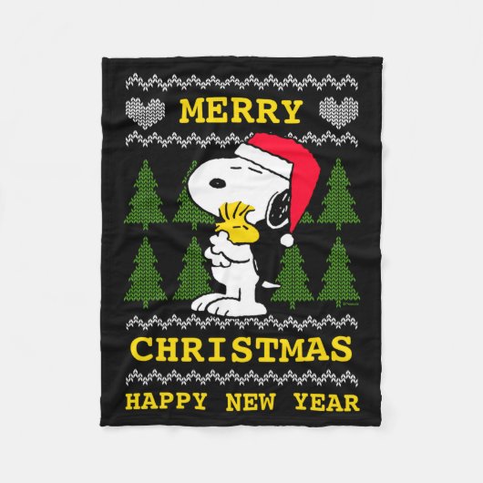 Couverture Polaire Peanuts Santa Claus Hug (Devant)
