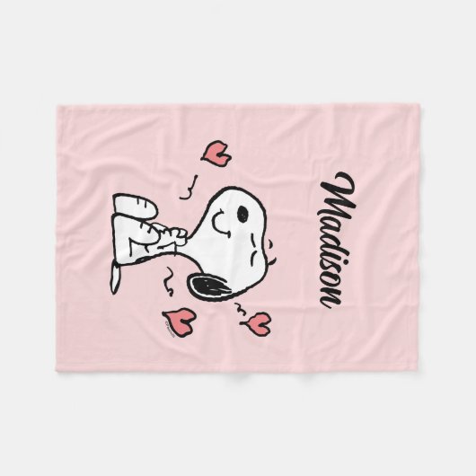 Couverture Polaire Peanuts | Snoopy Hearts (Devant (Horizontal))