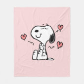 Couverture Polaire Peanuts | Snoopy Hearts (Devant)