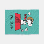 Couverture Polaire Peanuts | Snoopy l'as de l'aviation (Devant (Horizontal))