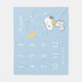 Couverture Polaire Peanuts Snoopy | Monthly Milestone Baby (Devant)