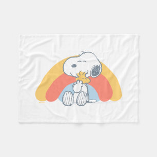 Couverture Polaire Peanuts   Snoopy & Woodstock Fleece Bébé Arc-en-Ci
