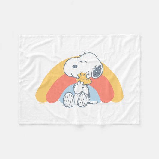 Couverture Polaire Peanuts | Snoopy & Woodstock Rainbow Baby Fleece B (Devant (Horizontal))