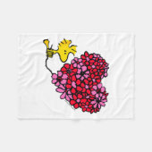Couverture Polaire Peanuts - Valentines - Floral Heart  (Devant (Horizontal))