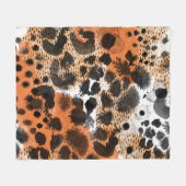 Couverture Polaire Peau animale : motif léopard créatif. (Devant (Horizontal))