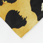 Couverture Polaire Peau d'animal, Aquarelle Léopard sans voile. (Coin)
