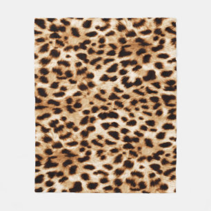 Couverture Polaire Peau de léopard, authentique Motif de la faune.