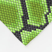 Couverture Polaire Peau de serpent noire et verte (Coin)