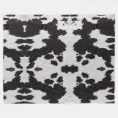 Couverture Polaire peau de vache noir (Devant (Horizontal))