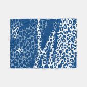 Couverture Polaire Peau Empreinte de léopard couleur rétro #16 (Devant (Horizontal))